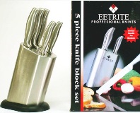 Eetrite 5 Piece Knife Block Set