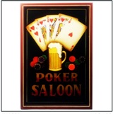 Poker Salon Wall Plaque 40 * 60cm