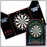 Dart Board In Wooden Case