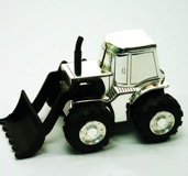 Silver Plated Truck Money Box - 8cm