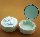 Cream trinket Box 9 cm