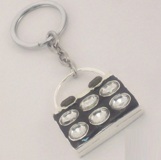 Keyring Black Handbag with bling