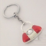 Keyring Red Handbag with bling