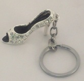 Keyring black shoe with bling