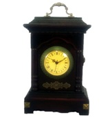 Wooden Carraige Desk Clock - 27cm High