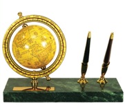 Regal Desk Set with Globe and 2 Pen Holders