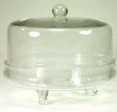 Footed Glass Cake Stand & Dome Footed Glass Cake Stand & Dome