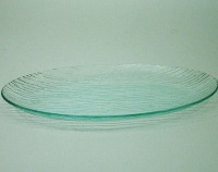 Oval Glass Platter - Ripple 35 * 23cm