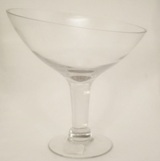 Footed Glass Bowl Angled - 30 cm Footed Glass Bowl Angled - 30 cm