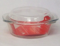 Eetrite Glass Oval Casserole Dish with Lid - 0.7L Eetrite Glass Oval Casserole Dish with Lid - 0.7L