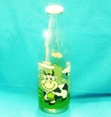 1 Litre Glass Milk Bottle - Green Cow 1 Litre Glass Milk Bottle - Green Cow