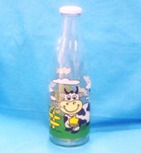 1 Litre Glass Milk Bottle - Yellow Cow 1 Litre Glass Milk Bottle - Yellow Cow