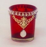 Votive Candle Holder Red - 6.5 * 5.5cm Diameter