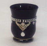 Hurrican Candle Holder Black - 11.8*8.5cm Diameter