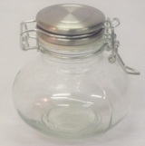 Hermetic Glass Spice Jar with Stainless Steel Lid - 8cm (Height)