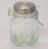 Hermetic Glass Spice Jar with Stainless Steel Lid - 8cm (Height)