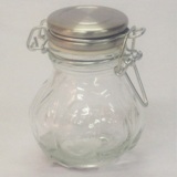 Hermetic Glass Spice Jar with Stainless Steel Lid - 8cm (Height)