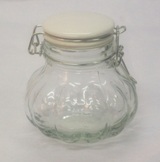 Hermetic Glass Storage Jar & Lid 340ml - 11cm (Height)