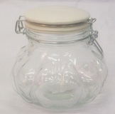 Hermetic Glass Storage Jar & Lid 900ml - 14cm (Height)