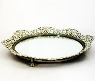 Pewter Round Mirror 27*4*27cm