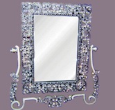 Pewter Bling Standing Mirror 20*23cm