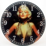 Wall Clock Marilyn Manroe - 29cm Diameter