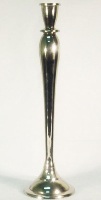Nickle Plated Aluminium Single Candle Holder -39cm