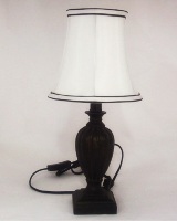 Ebony Finish with Ivory Bell Shade - 41cm