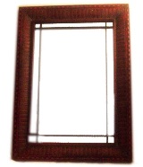 Brown iron Wall Mirror with Bevel 101 * 73.5cm