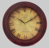 Browm Metal wall Clock - 32cm diameter