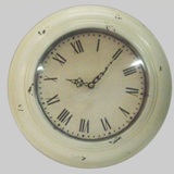 White Metal Wall Clock - 32 cm Diameter