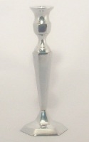 Shiny Aluminium Single Candle Holder - 36cm