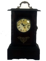 Wooden Carraige Desk Clock - 27cm High