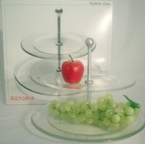 Astoria Glass 2 Tier Server - 25cm High Astoria Glass 2 Tier Server - 25cm High