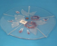 Evita Satin Rose Cake Plate - 34cm Evita Satin Rose Cake Plate - 34cm