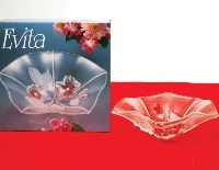 Evita Satin Rose Glass Bowl - 20cm