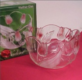 Satin Rose Glass Bowl - 21cm