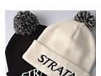 Strata Knitted Beanie - Black - Golf