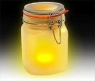 Sun Jar Solar powered lamp. Avail in Blue, Pink or Yellow