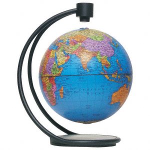 Levitating Globe - Stellanova 8 inch - Political Blue