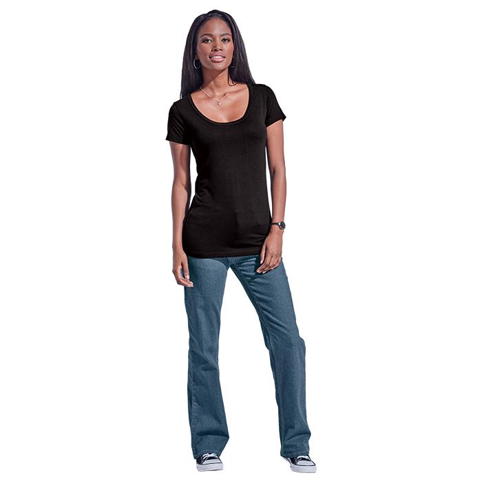 Barron Ladies 160g Zoey T-Shirt - Avail in: Black, Grey Melange