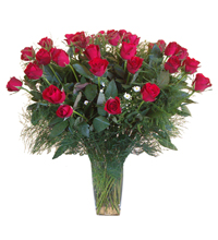 Romantic Rhapsody - 36 Roses in Vase