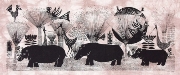 Happy hippos Heidi Lange Prints