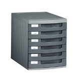 A4 6 Drawer- Computer / Grey