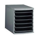 A4 6 Drawer Paper Tray L400 x W297 x H366 mm- Graphite / Grey