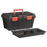 Big Jim 48cm Stackable Toolbox- Black - Min Order: 10 pcs