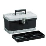 Big Jim 42cm Toolbox M/Style with Steel Lock- Black / Grey - Min