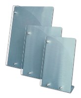 A4 Brochure Holder Pers/Aluminium - Avail In: Aluminium, Black,