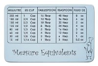 One Size Chef Measurement Magnet - Avail In: White With Black Pr