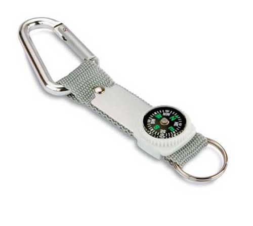 Keymax Carabiner Keyring with Compass